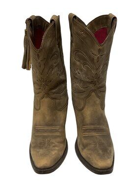 Ariat Sage Stars Distressed Leather Western Boots US Size 9b 13629 Womens